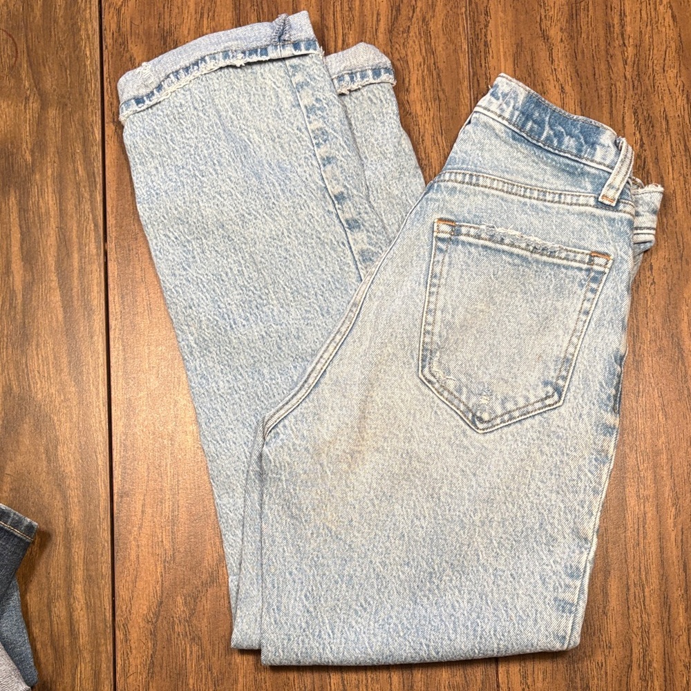 Abercrombie & Fitch Light Blue Straight Leg ULTRA HIGH